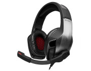 SVEN AP-U995MV, Gaming Headphones with microphone,  External sound card 7.1 (USB), Headphone and microphone LED backlight  Non-tangling cable with fabric braid, Cable length: 2.2m, Black/Red